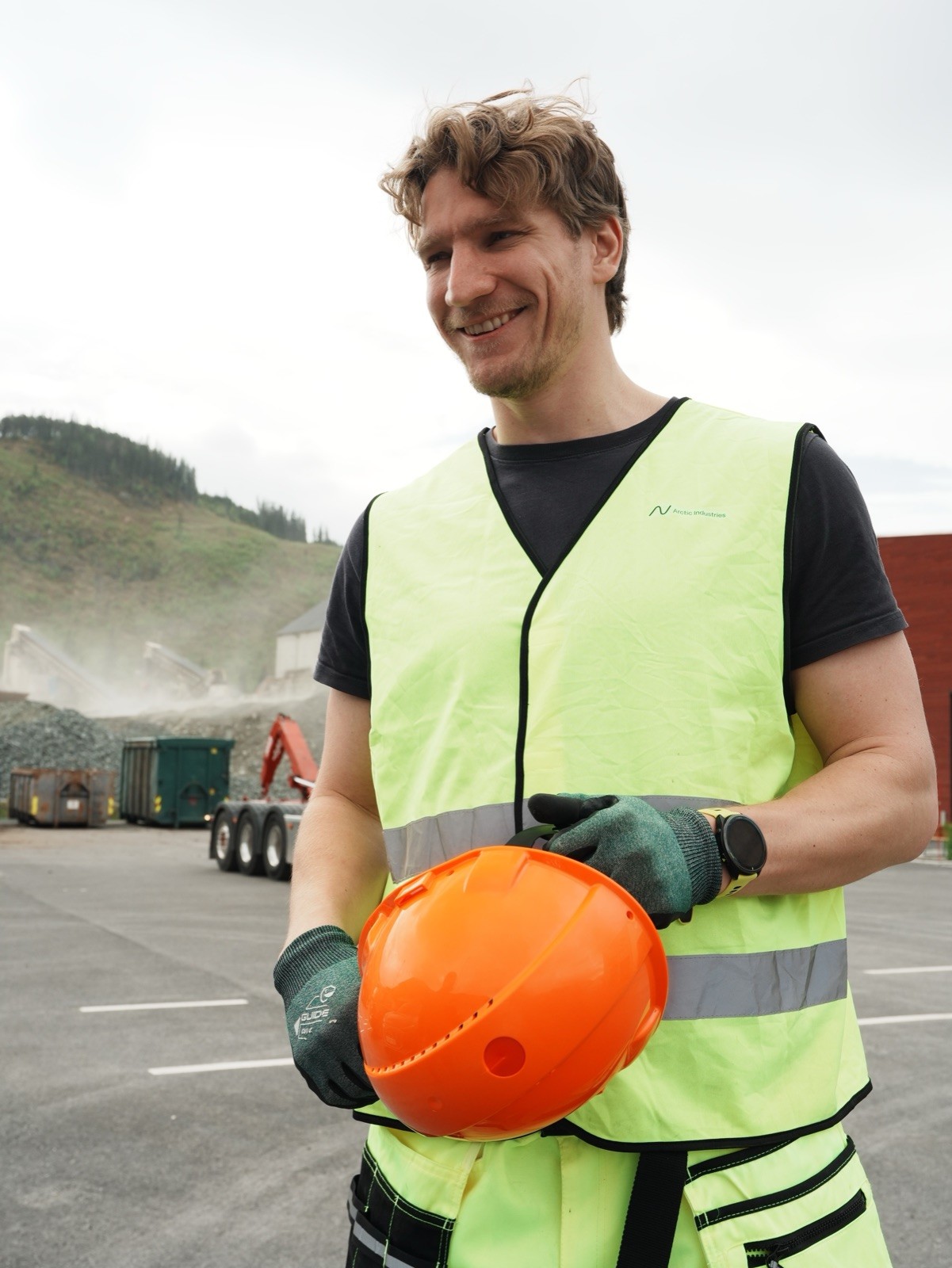 Eirik Myking på anlegget